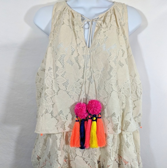 Anthro Helmant and Nandita Layered Lace Dress - mordernwear.com